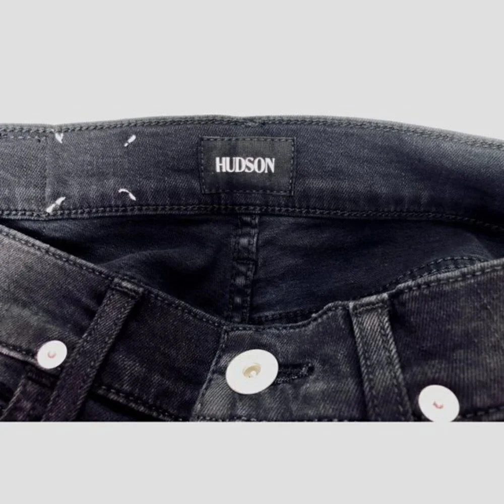 Hudson Jeans Mens Black Denim Blake Slim Fit Straight Leg Jeans Sz 30 x 34 New
